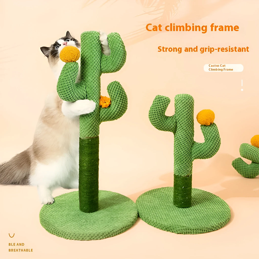 Masson cactus themed cat scratching post and climbing pole with sisal surface