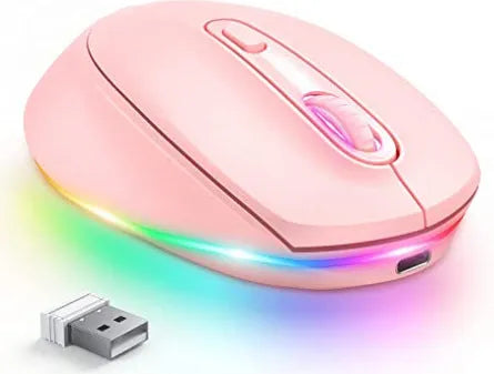 24g ultra-light rechargeable wireless computer mouse shown in one of seven available colours.