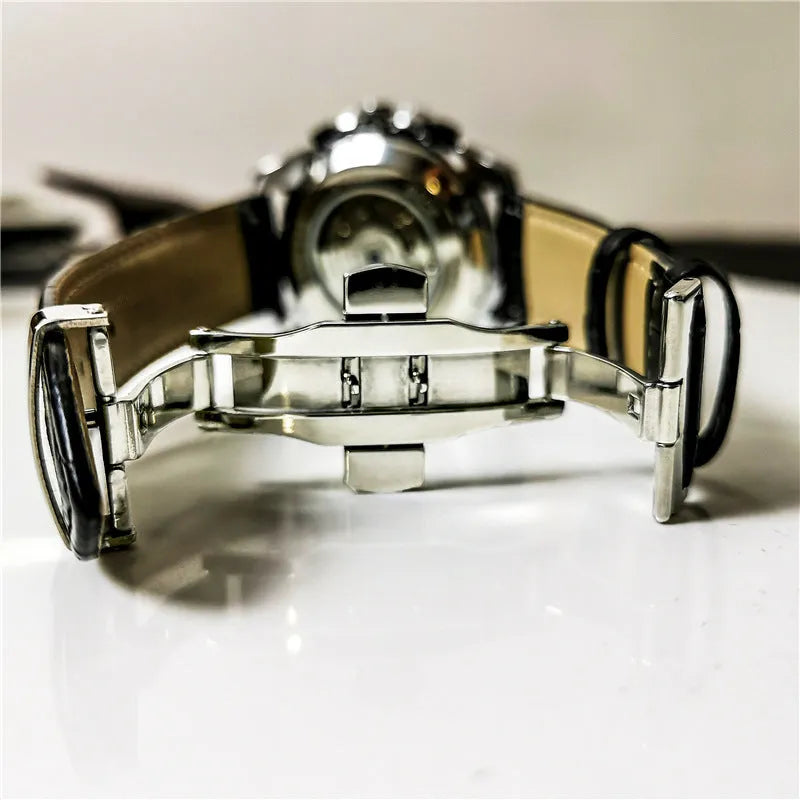 Men's automatic mechanical watch with 12mm thickness in multiple colour combinations