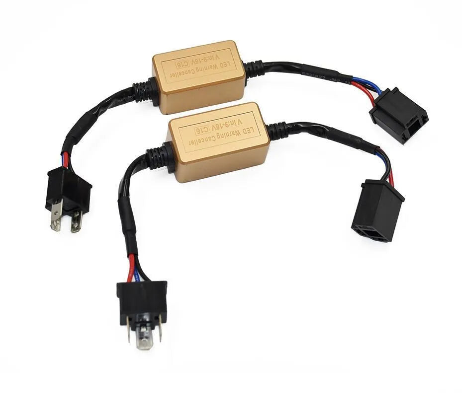 Black LED car headlight Canbus decoder adapter for H1 H4 H7 H11 H13 bulb compatibility