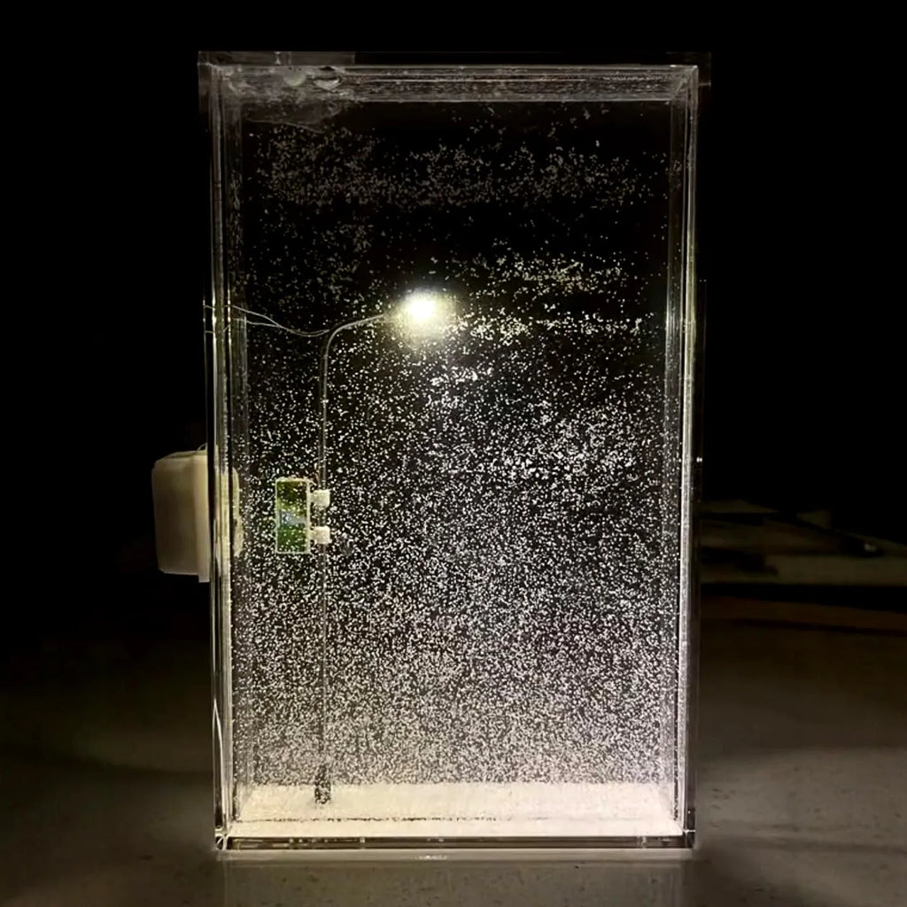 DIY magic snowy landscape night light kit with LED lights for Christmas and desktop decor.