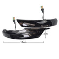 Pair of ABS rearview mirror waterfall lights for Ford Focus and Mondeo, showing yellow and blue two-tone option.