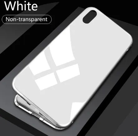 PC and metal back cover phone case for iPhone and Samsung, available in silver, black, red edge and solid white