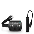 Black USB HDMI screen mirroring dongle for smart phones with 52mm compact size.