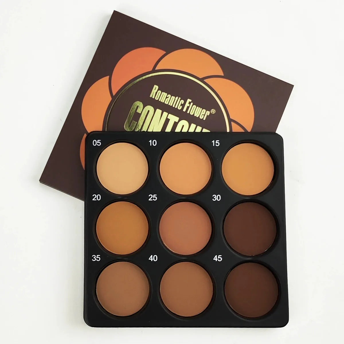 Dark matte makeup palette with nine waterproof colours for punk, INS and national fashion styles