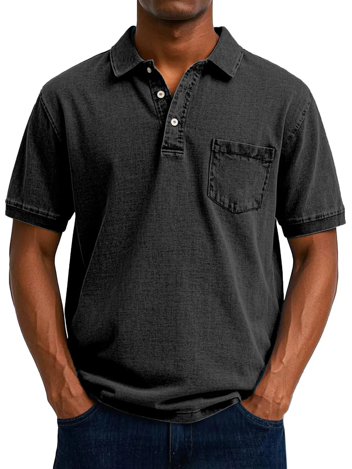 Plus size men's printed short sleeve shirt in Korean style cardigan design