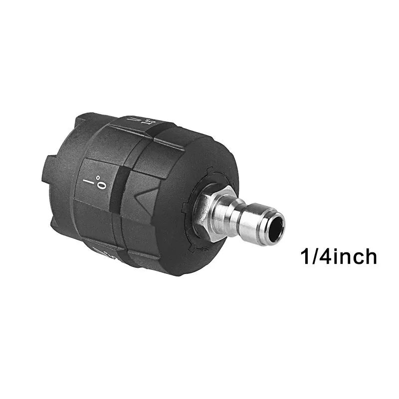Five-in-one high-pressure water nozzle with engineering plastic construction for outdoor cleaning tasks