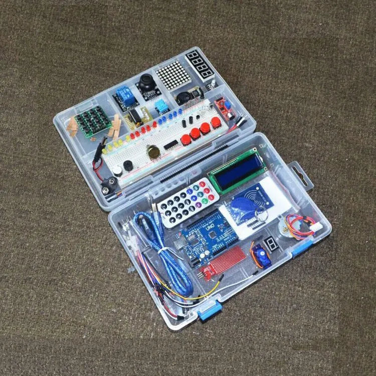 RFID upgraded Arduino starter kit with UNO board, stepper motor, 1602 LCD and component modules