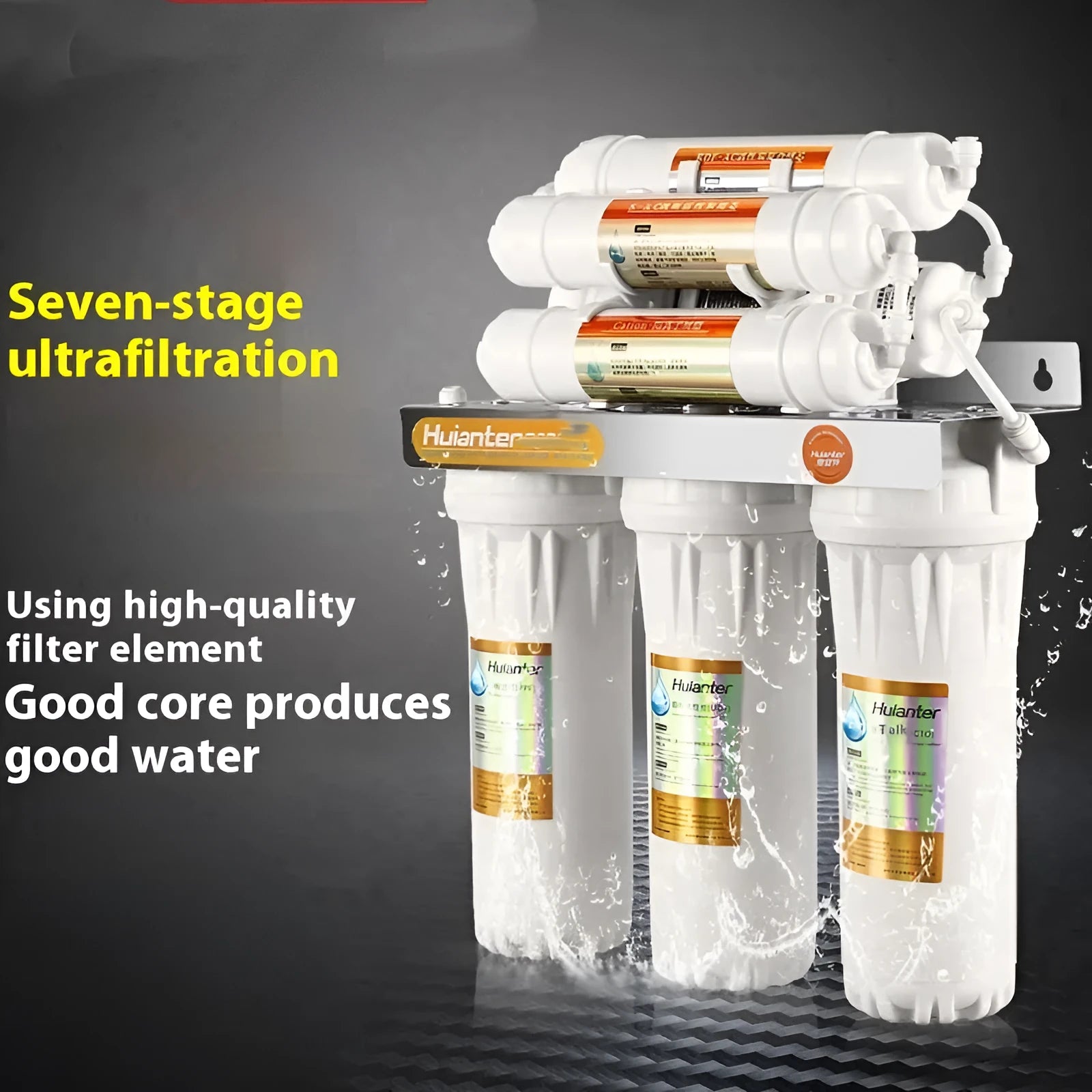 White plastic water purifier filter cartridge for household tap water filtration systems