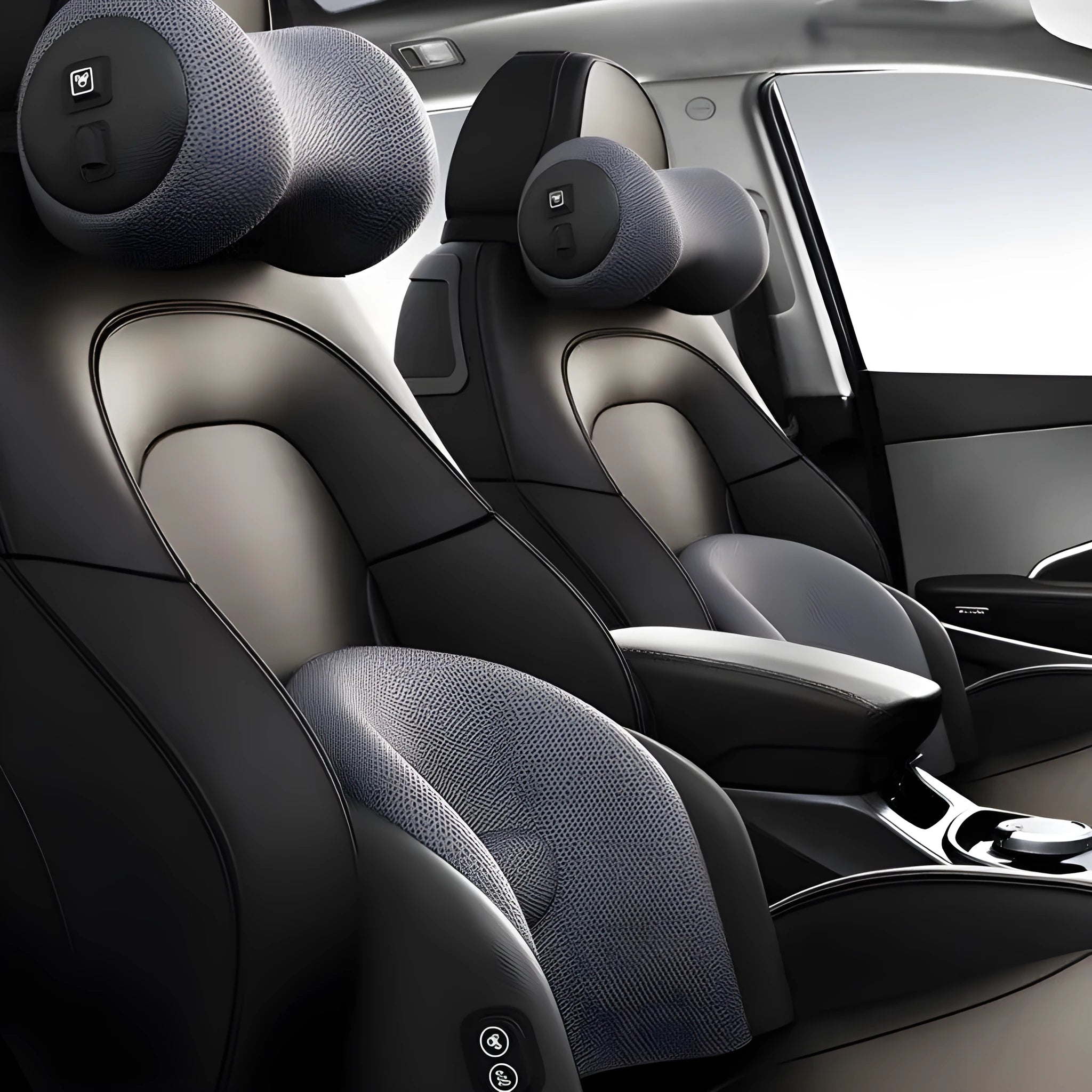 Car seat massage cushion with memory cotton construction in multiple colour options