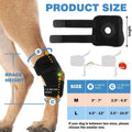 Black polyester dog leg guard for ACL rehabilitation and joint dislocation protection
