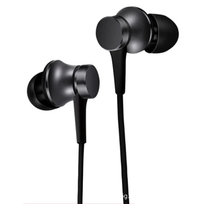 Piston in-ear wired headphones with 3.5mm jack in black, blue and red colour options
