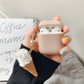 Cylinder ice cream design silicone case for Apple AirPods 2 wireless earphones