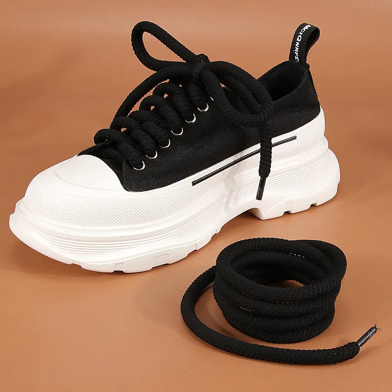 Round woven shoelaces for bread shoes in white, beige, and black, showing different lengths and thickness options