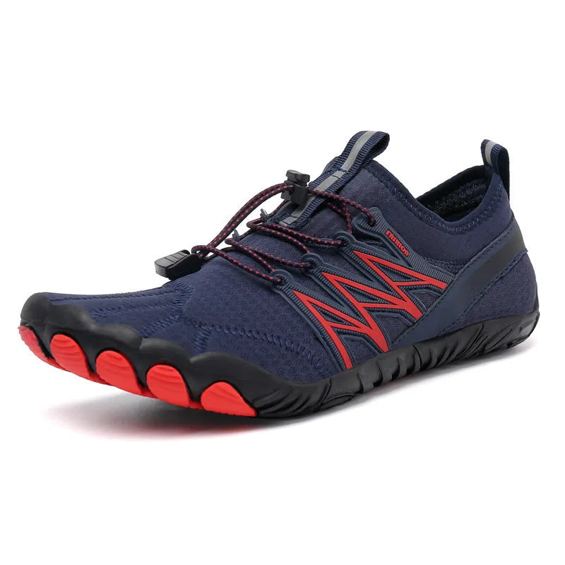 Lightweight training sneakers with striped pattern and non-slip rubber sole shown in multiple colour options.