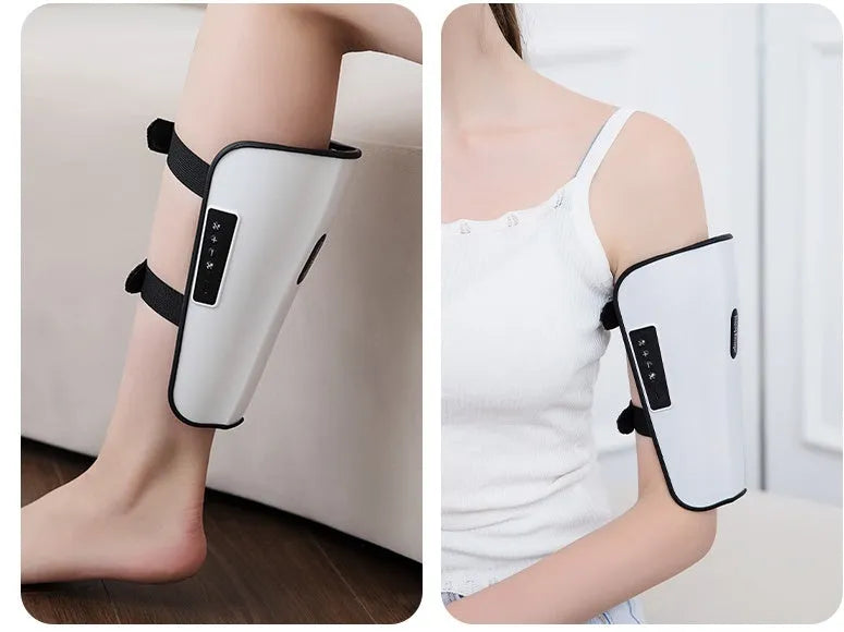 White plastic calf massager with acupoint massage function and Type-C charging port