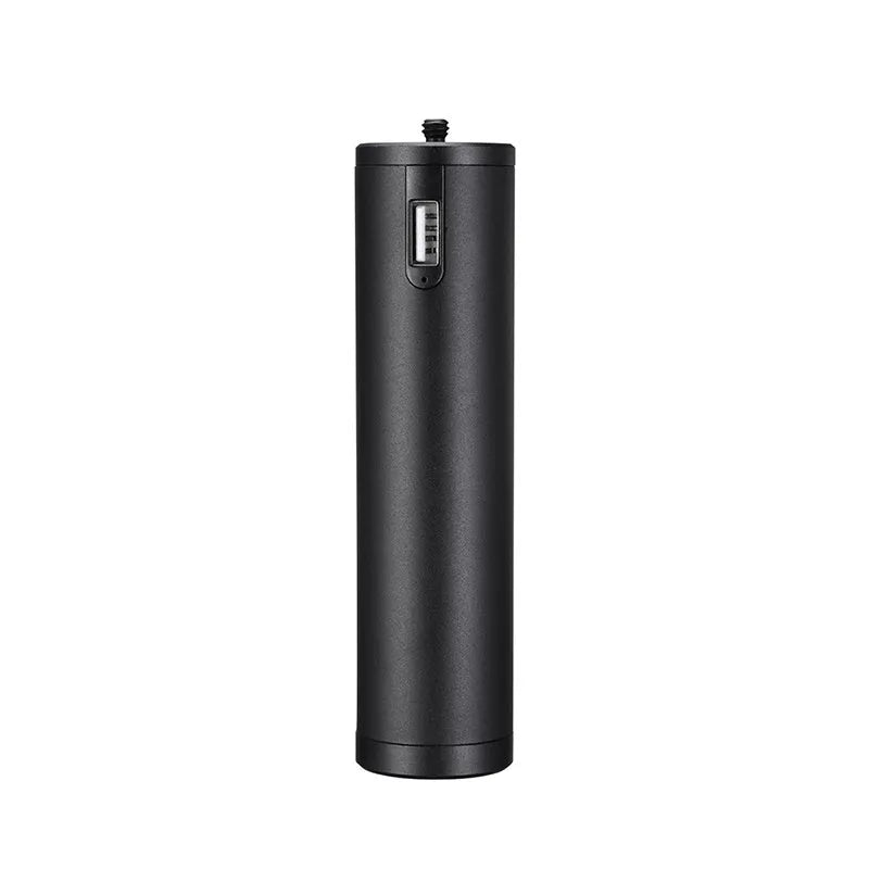Black aluminium alloy power bank charging handle device with 6800mAh capacity and carrying handle