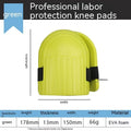 Pair of EVA foam kneepads in blue with 11mm thick cushioning for construction and DIY work.