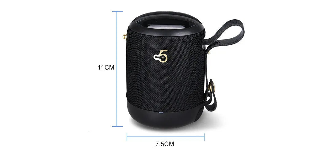 Compact portable Bluetooth speaker in multiple colours with waterproof construction and carrying belt