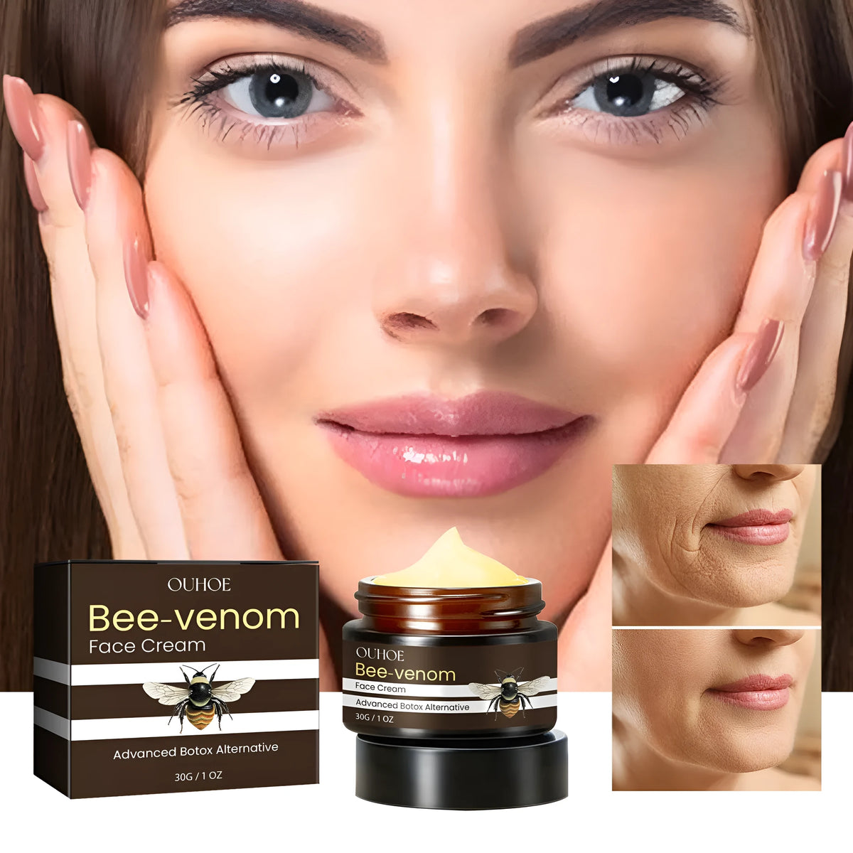 OUHOE Bee Firming Cream 30g jar of hydrating nourishing facial moisturiser with firming benefits