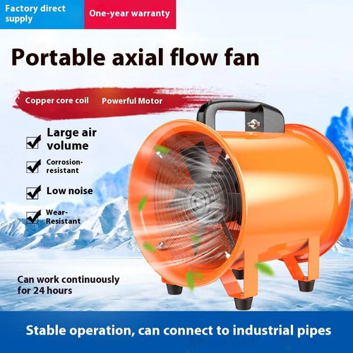 8-inch titanium steel industrial axial flow fan for dust removal and ventilation systems