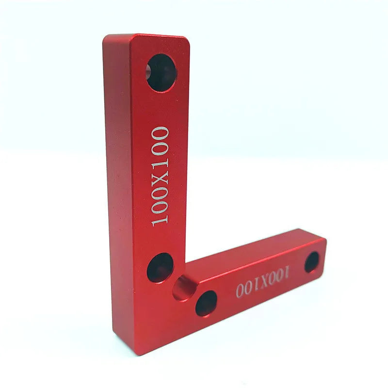 Aluminium Alloy 6061 woodworking right angle positioning block with scale showing 90 degree clamp for jigsaw