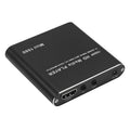 Compact black HDMI media player with USB port and remote control for 1080P video playback