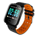 A6 colour screen smart bracelet with silicone strap showing display interface