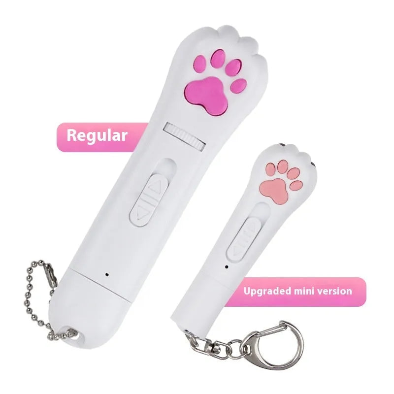 Infrared pet toy with laser patterns and teasing stick for cat entertainment