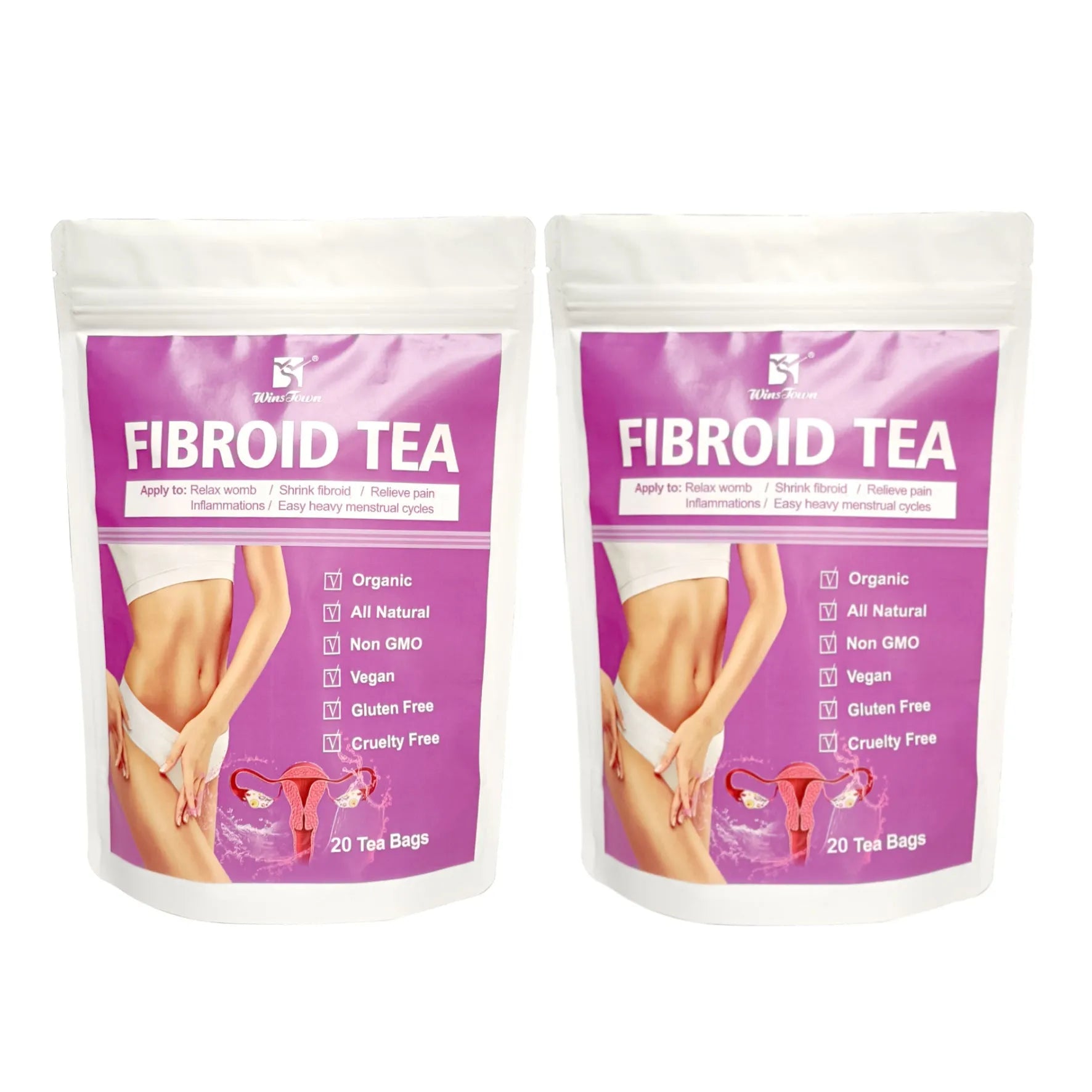 C83 Winstown Fibroid Herbal Tea pack designed for cold extraction brewing.