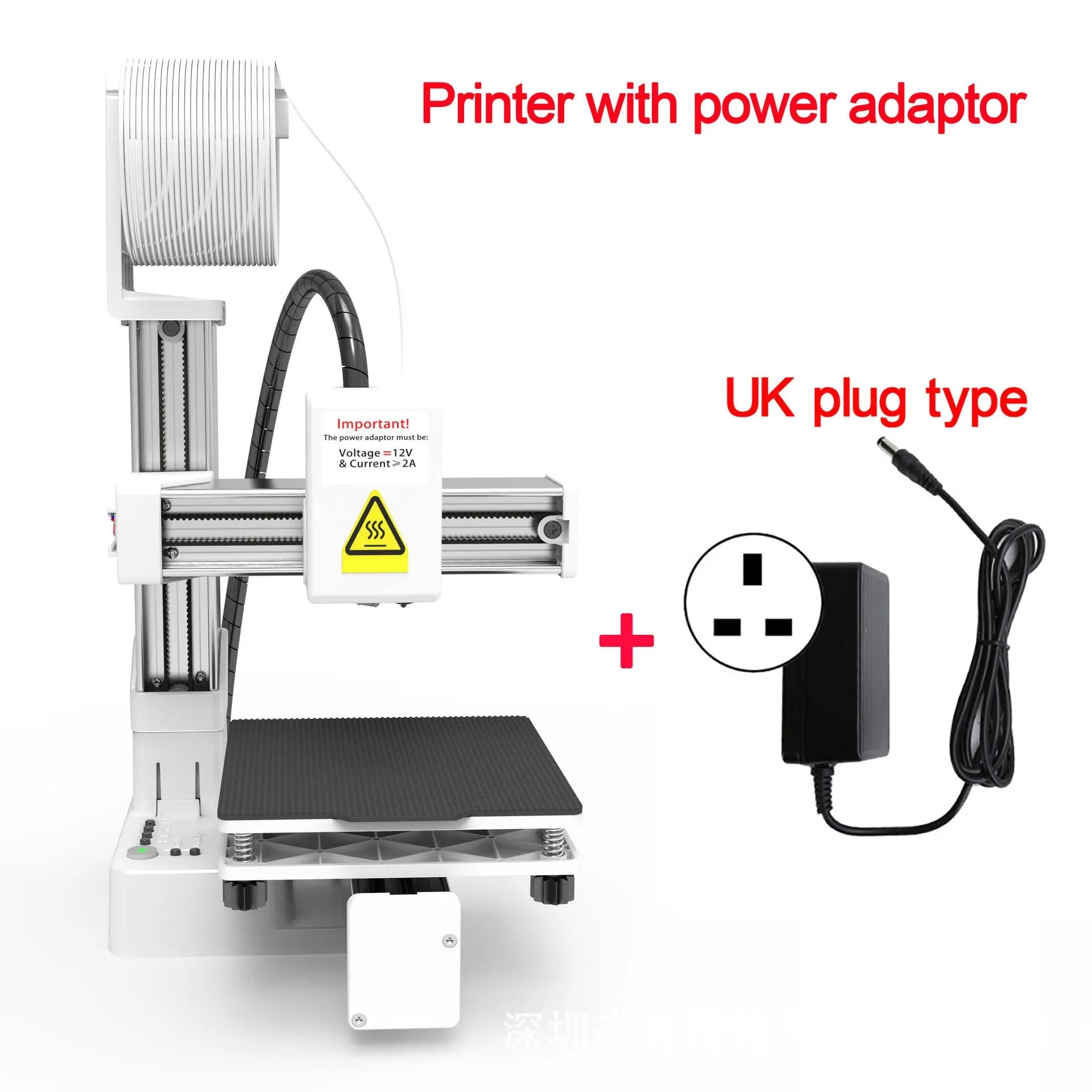 EasyThreed K10 white 3D printer with 175mm build volume compatible with TPU and PLA filaments