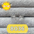 Oval denier ring ornament with open mouth design, 6x8mm stone and five-pointed star detail