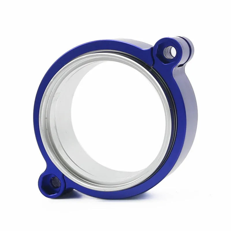 Aluminium fixed movement clamp for turbo exhaust in black blue red colours with 800psi pressure rating