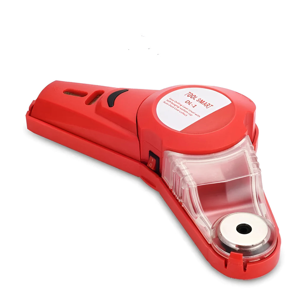 Red portable infrared laser level with punching positioning tool for woodworking and decoration