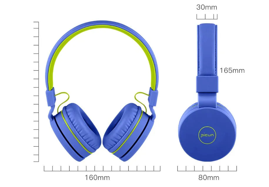 Wired over-ear headphones with microphone, protein cushion earmuffs and 3.5mm plug in mint green colour