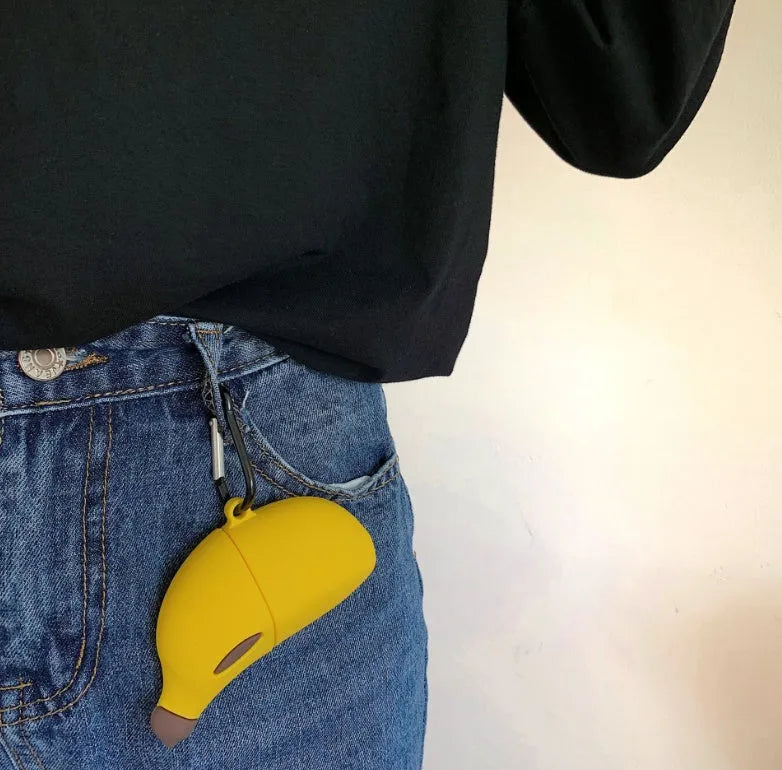 Yellow banana design silicone protective case for AirPods Pro wireless Bluetooth headsets
