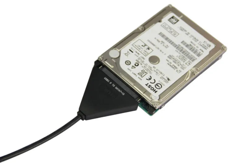 Black USB 3.0 to SATA adapter cable with 7+15 pin connector for 2.5 inch and 3.5 inch hard drives