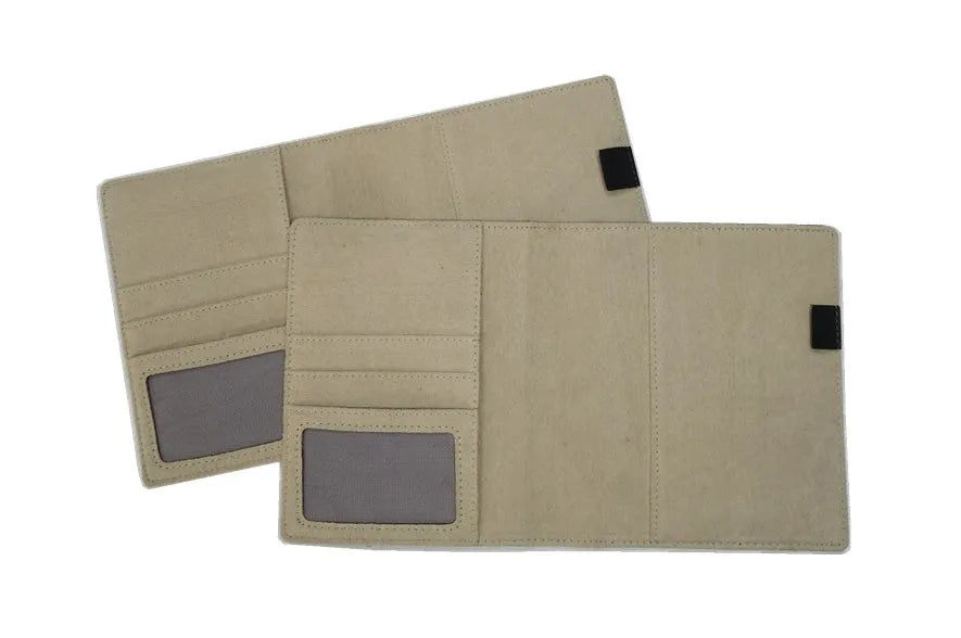 Blue imitation leather PU notebook shell measuring 18.5 by 15.5 centimetres with a PP bag.