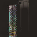 Luminous desktop computer keyboard with machinery feel keys in black and green colour option