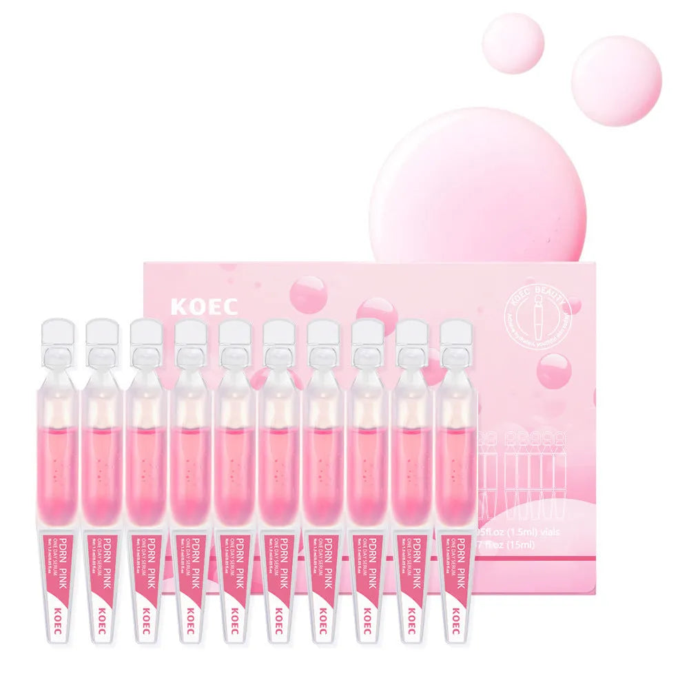KOEC 10 pack powder polypeptide moisturising essence masks with latex fabric.