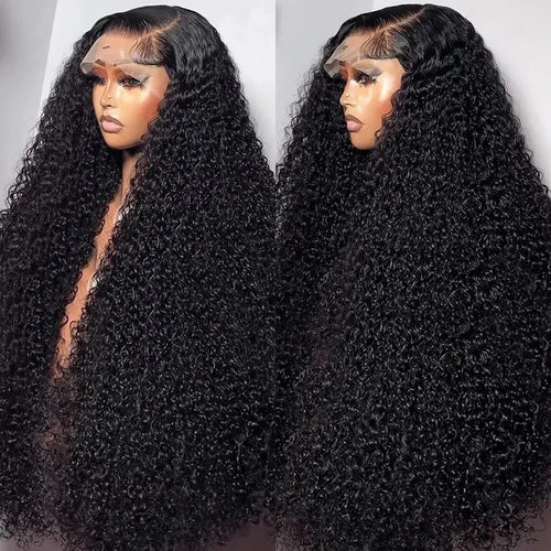 13x6 front lace wig with medium long curly hair and side bangs, high temperature fibre, 10-36 inch lengths
