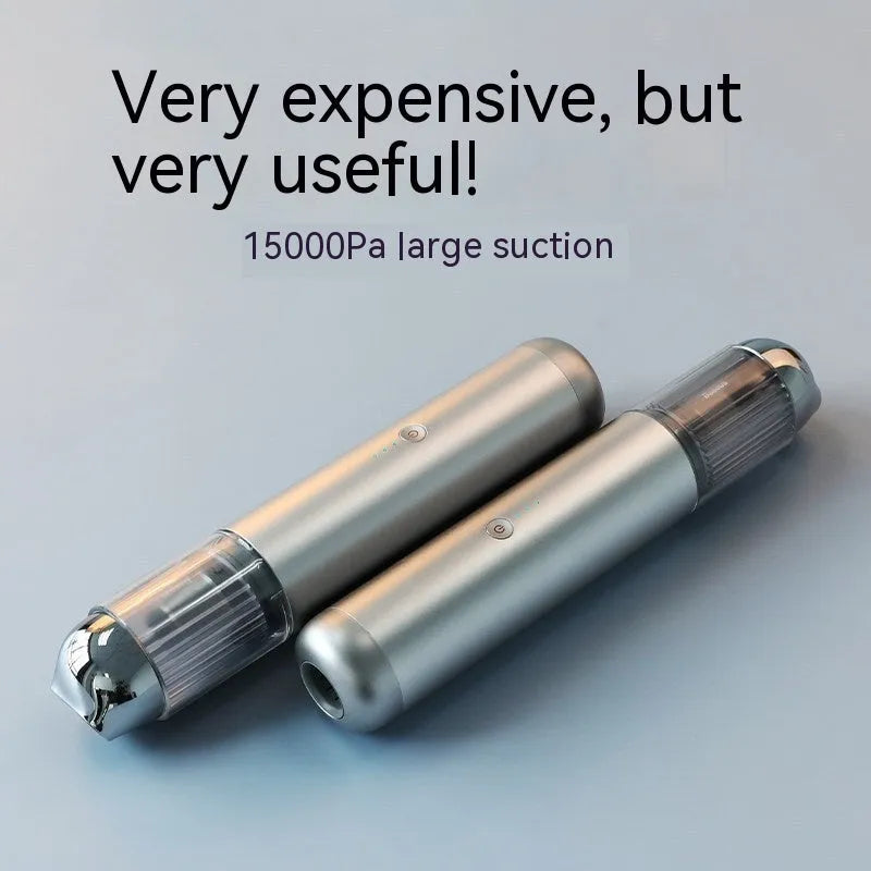 BASEUS A3 black and silver car wireless vacuum cleaner showing compact design