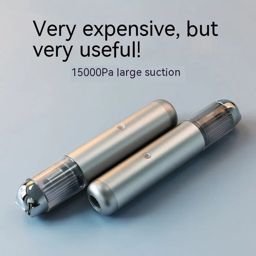 BASEUS A3 black and silver car wireless vacuum cleaner showing compact design