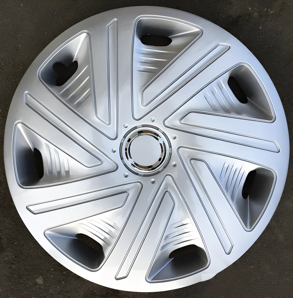 Universal monochrome ABS plastic wheel hub cover in electroplated finish for 15-inch tyre