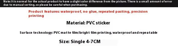Fresh candy design waterproof decorative stickers measuring 4-7cm for journal and hand account decoration