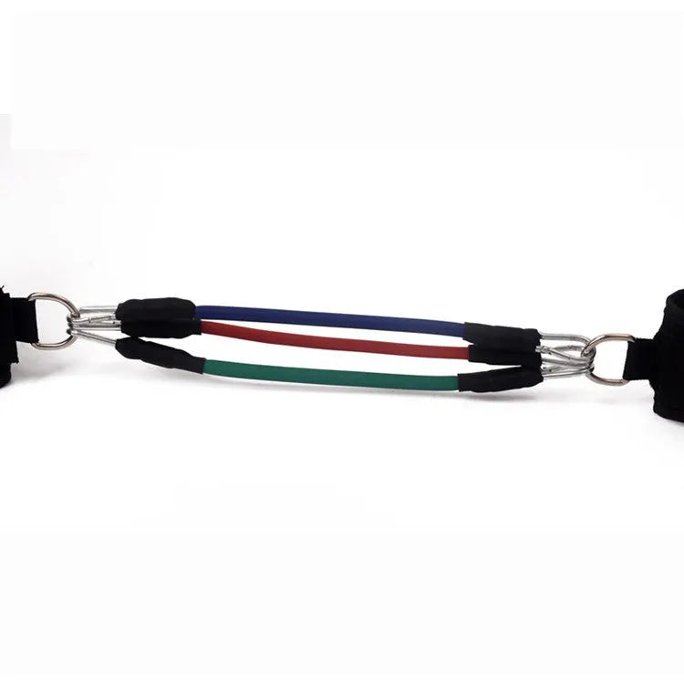 Black taekwondo training pull rope set for leg strength conditioning