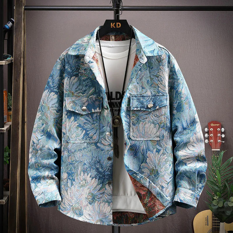 Casual lapel shirt coat with long sleeves and straight hem in multiple colour options