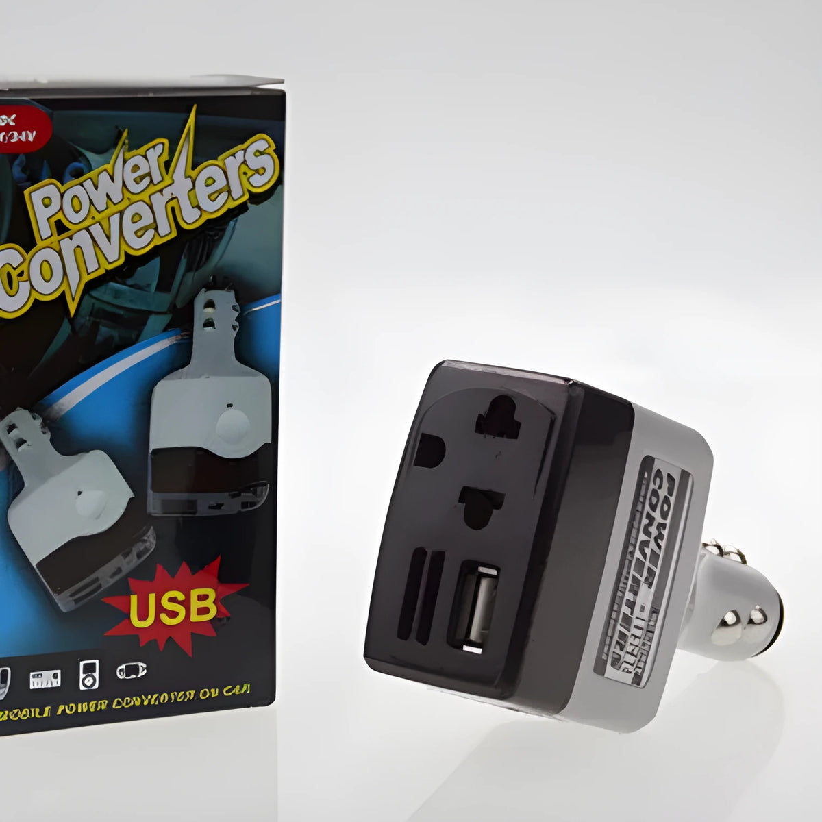 Car cigarette lighter charger transformer with USB port for mobile phone charging