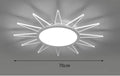 Round aluminium LED ceiling lamp with remote control in four size options for modern interiors
