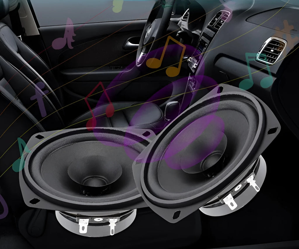 4-inch diameter bass coaxial car horn speaker with magnet construction for General Motors vehicles